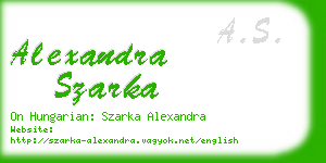 alexandra szarka business card